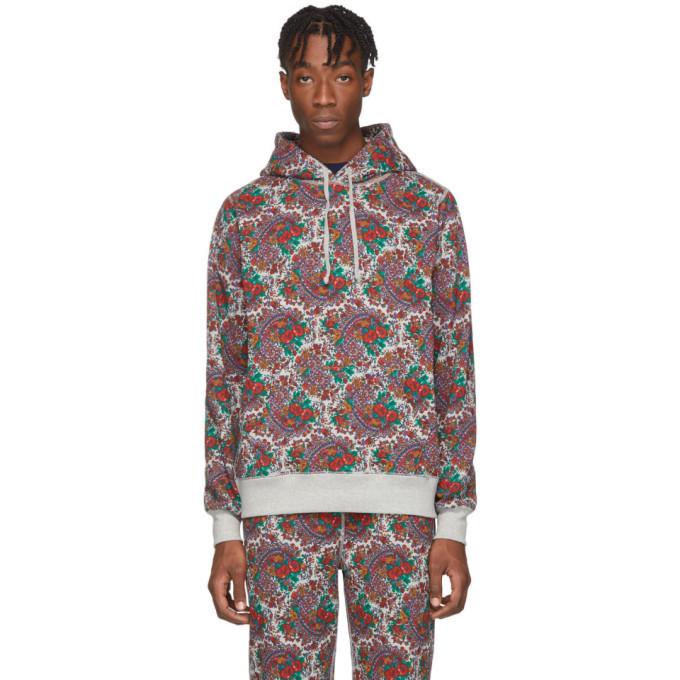 パーカー NOAH NYC PAISLEY HOODIE GRAY Noah NYC Grey Paisley Hoodie Noah NYC