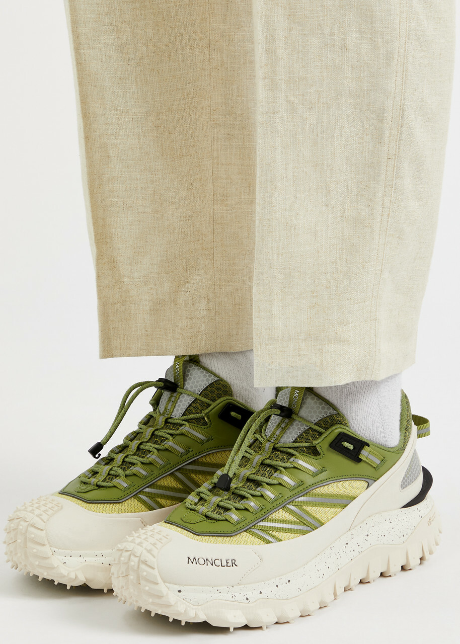 Moncler Grenoble Trailgrip Panelled Mesh Sneakers Green