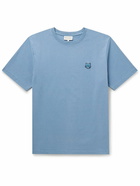 Maison Kitsuné - Logo-Appliquéd Cotton-Jersey T-Shirt - Blue