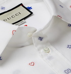 Gucci - Embroidered Cotton Shirt - White