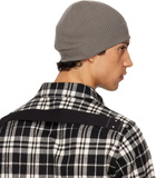Rick Owens Gray Temple Ribbed Beanie