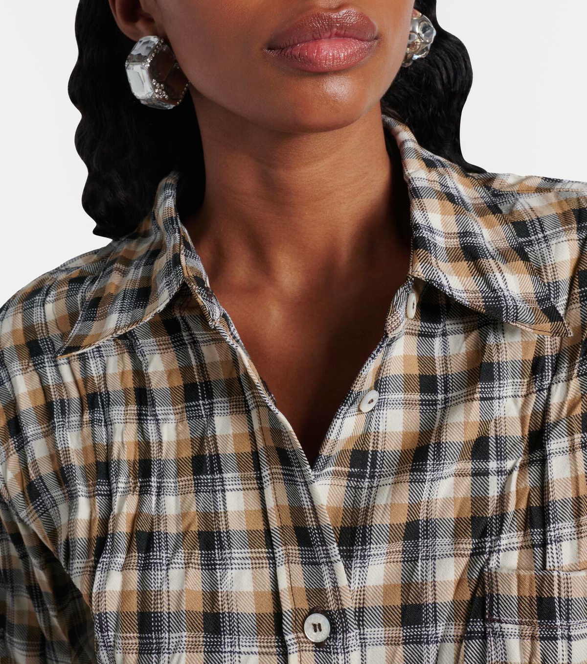 Acne Studios Asymmetric embellished earrings