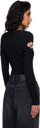 Off-White Black Heavy Jersey Button Up Bodysuit