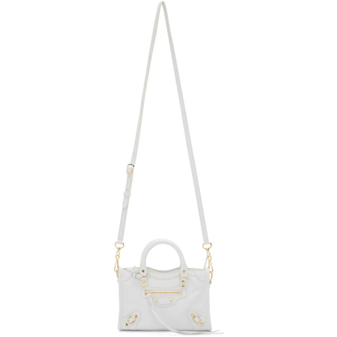 Balenciaga White Nano City Bag