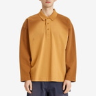 JW Anderson Men's Long Sleeve Rugby Polo in Tobacco