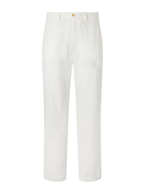Photo: Polo Ralph Lauren - Straight-Leg Cotton and Linen Blend Woven Trousers - White
