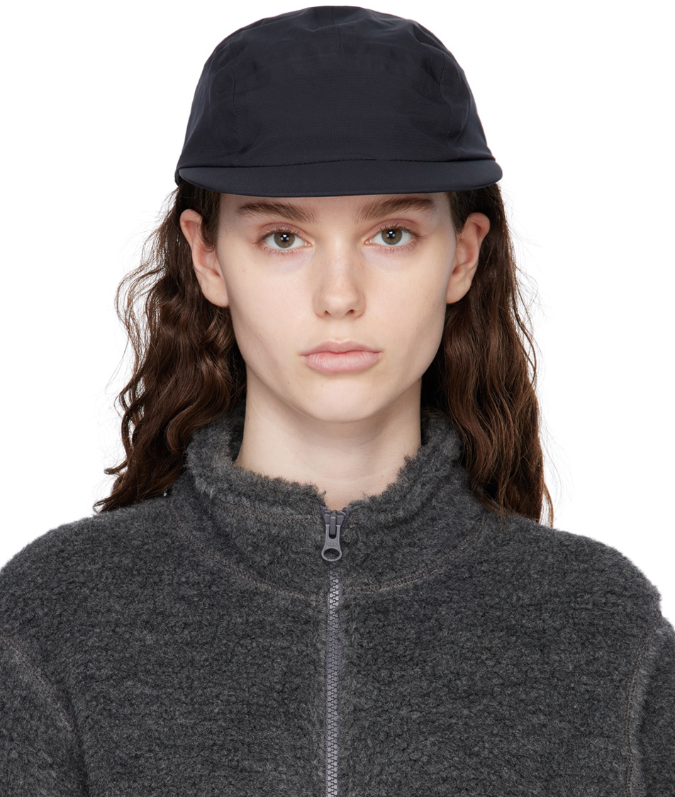 Snow Peak Black 3 Layer Rain Flat Cap Snow Peak