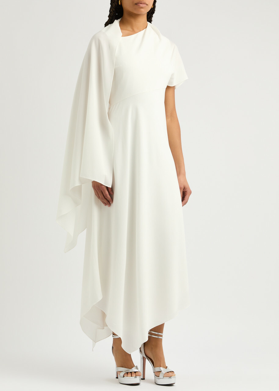 Roksanda Pascale Cape-effect Draped Maxi Dress Ivory Roksanda Roksanda Pascale Cape-effect Draped Maxi Dress Ivory Roksanda