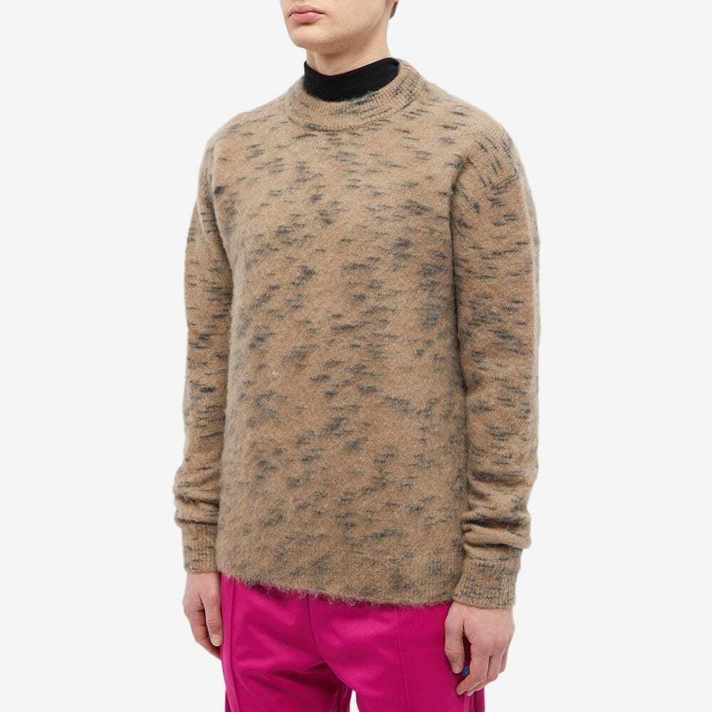 Acne Studios Men's Kristova Pattern Crew Knit in Cardinal