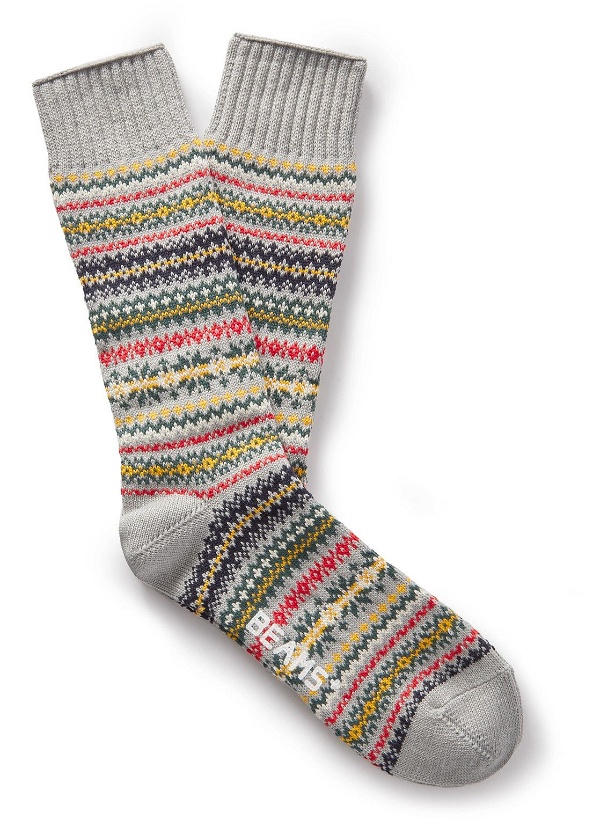 Photo: Beams Plus - Fair Isle Knitted Socks