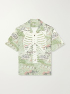 KAPITAL - Aloha Convertible-Collar Printed Woven Shirt - Green