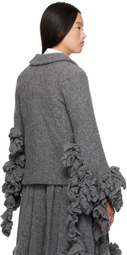 Comme des Garçons Comme des Garçons Gray Tweed Blazer