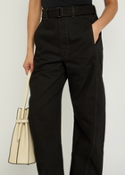 Lemaire Belted Barrel-leg Jeans Black