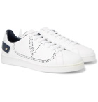 Valentino - Valentino Garavani Backnet Perforated Leather Sneakers - White