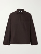 Margaret Howell - Half Zip-Up Cotton Shirt - Brown