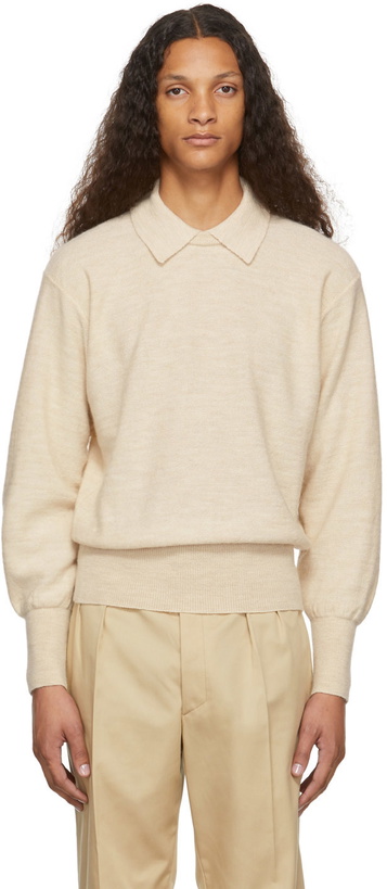 Photo: Lemaire Beige Double Collar Polo