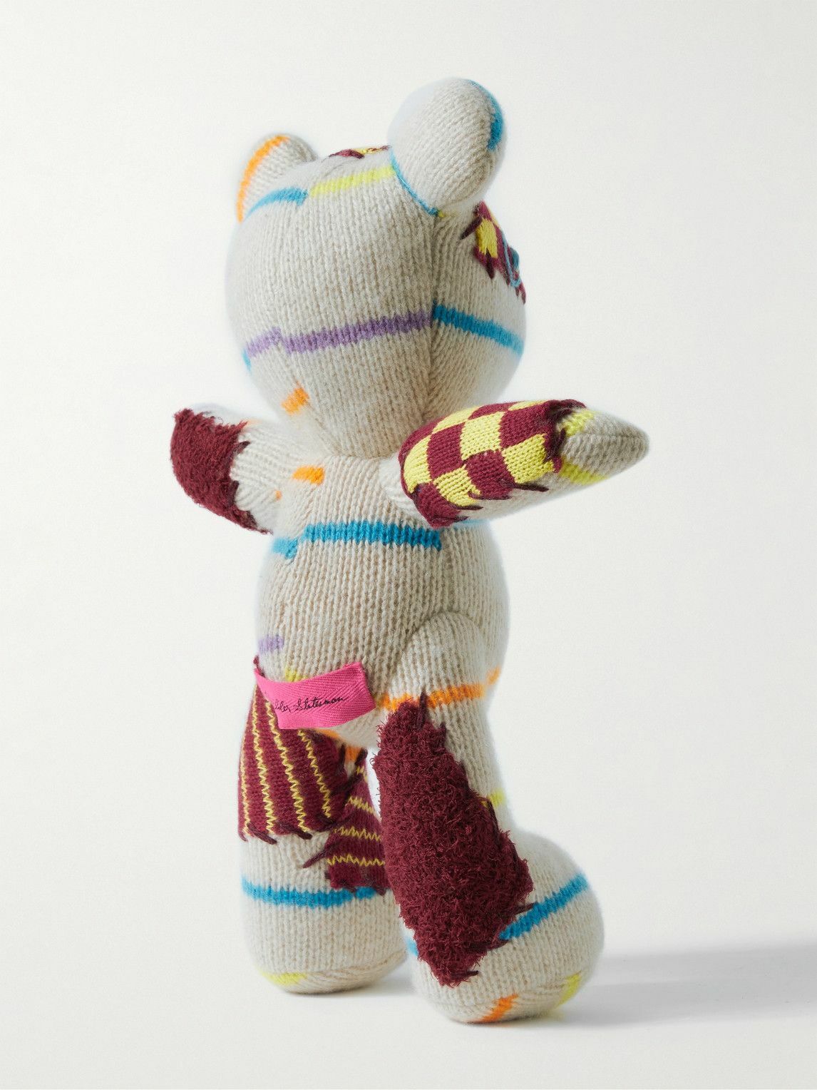 The Elder Statesman カシミヤ クリスタル ブレスレット The Elder Statesman - Patchwork Cashmere Teddy Bear The Elder