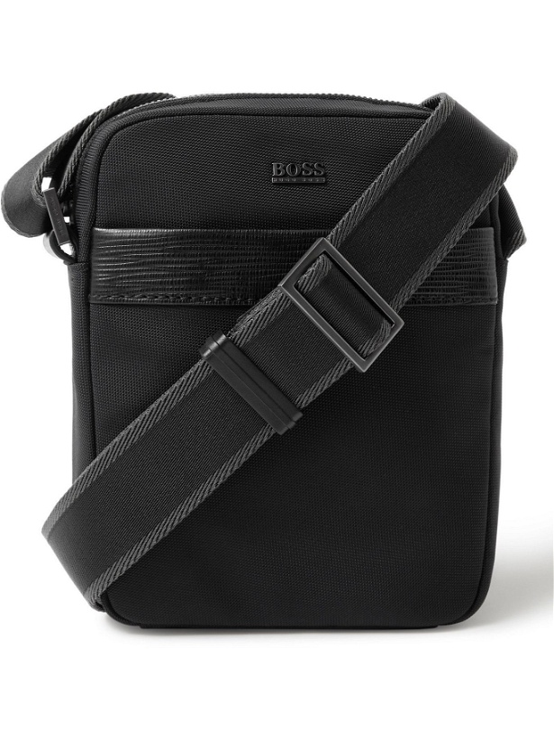 Photo: Hugo Boss - Leather-Trimmed Nylon Messenger Bag