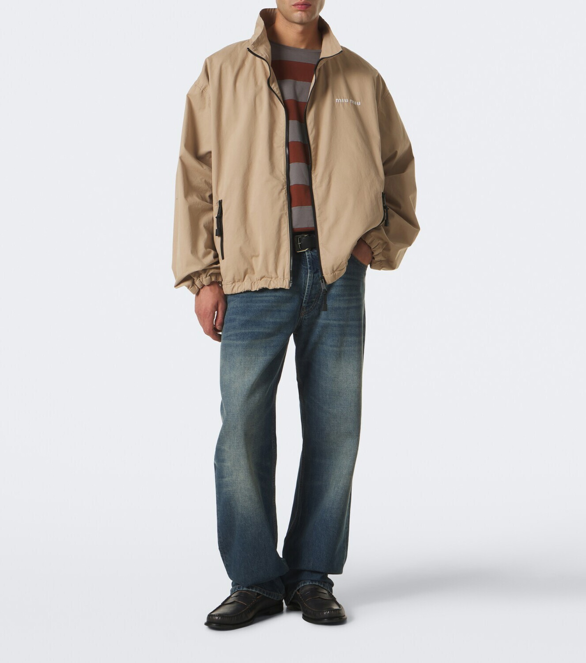 Miu Miu Cotton gabardine blouson jacket