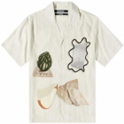 Jacquemus Men's Still Life Vacation Shirt in White