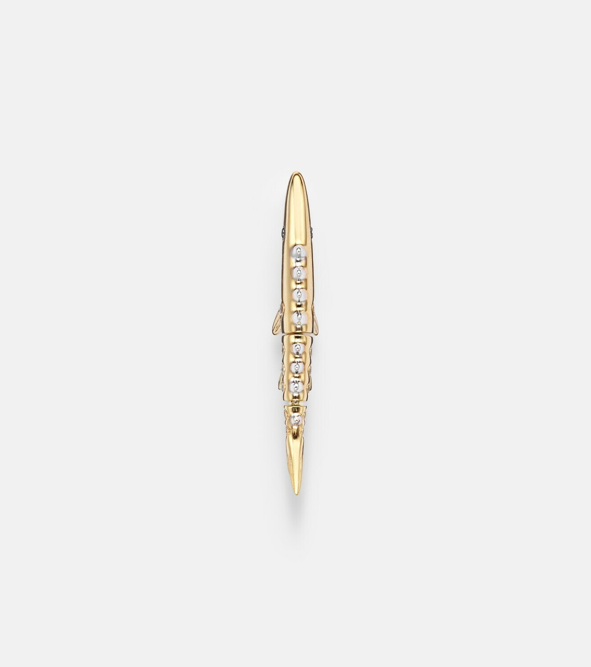 Yvonne Léon Marlin Pm 9kt gold single earring with diamonds
