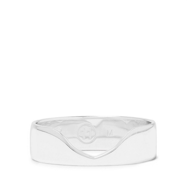 Photo: Maison Margiela - Indent Sterling Silver Ring - Men - Silver