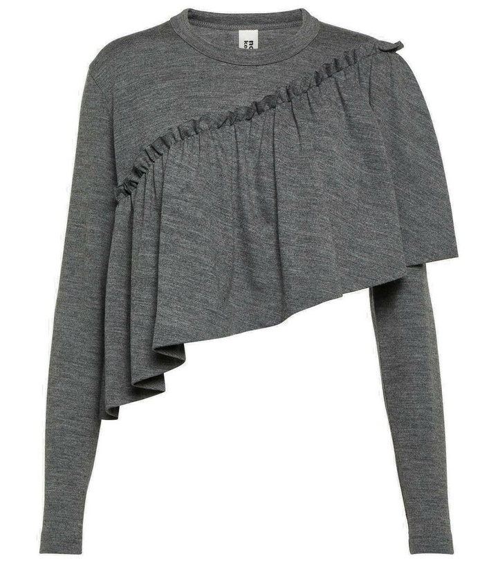 Photo: Noir Kei Ninomiya Ruffled cropped wool sweater