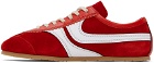 Dries Van Noten Red & White Suede Sneakers