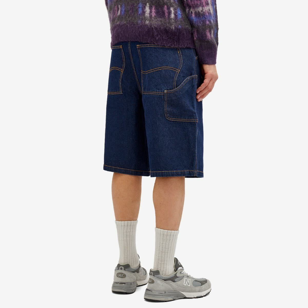 Dime Men's Classic Denim Shorts in Indigo Dime