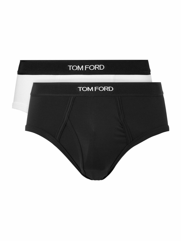 Photo: TOM FORD - Two-Pack Stretch-Cotton and Modal-Blend Briefs - Multi