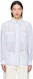 GANT 240 MULBERRY STREET Blue Flap Pocket Shirt