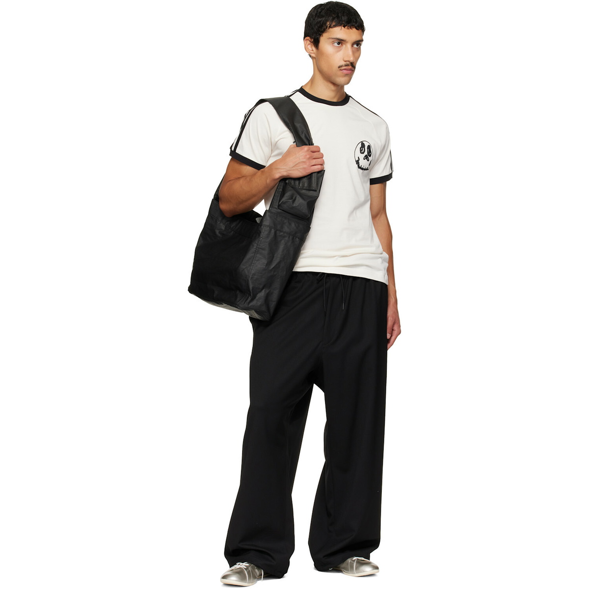 Y-3 Black Newspaper L Bag