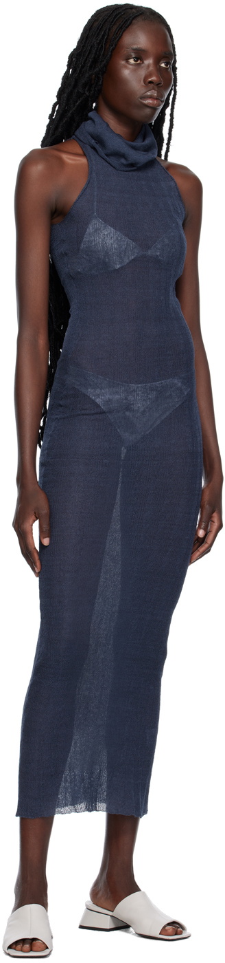 Paloma Wool Navy Dely Midi Dress Paloma Wool