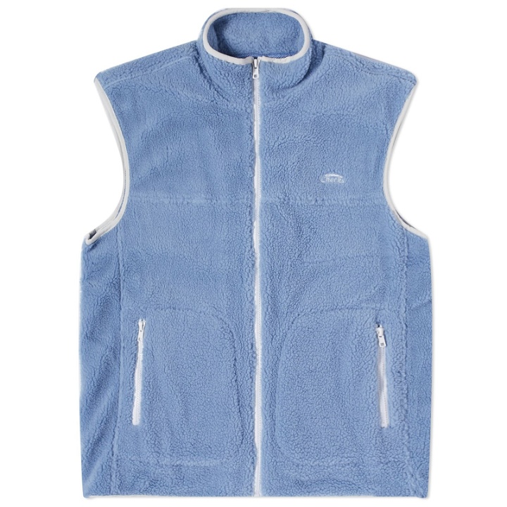 Photo: Checks Downtown Men's Alpine Fleece Vest in Sky Blue