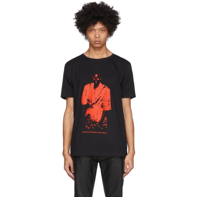 Photo: Eastwood Danso SSENSE Exclusive Black and Red Graphic Print T-Shirt