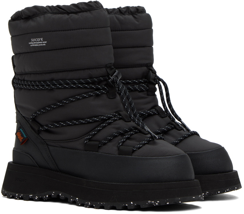 Suicoke Black BOWER-evab-HI-LACE Boots