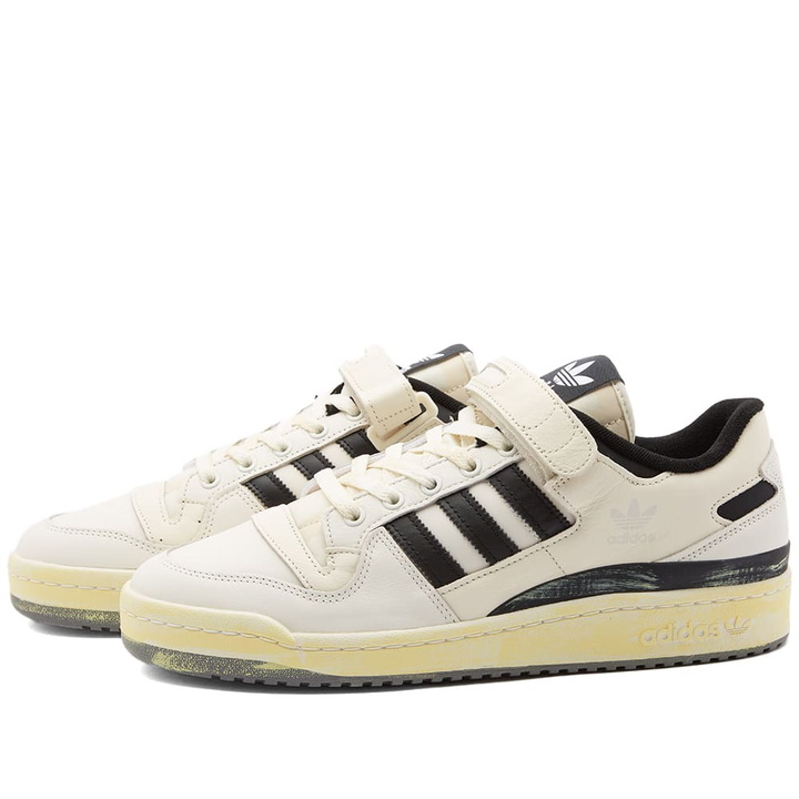 Photo: Adidas Men's Forum 84 Low Aec Sneakers in White/Core Black