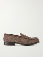Grenson - Nate Suede Penny Loafers - Brown