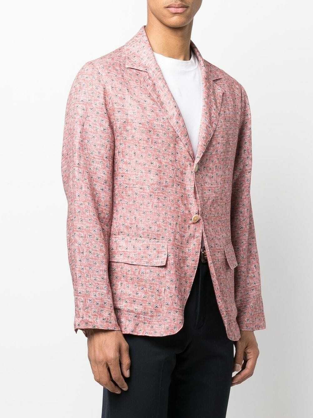 FINAMORE 1925 - Linen Wolf Printed Jacket