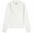 Rick Owens DRKSHDW Medium Cotton Jersey Sweatshirt in Milk/Black