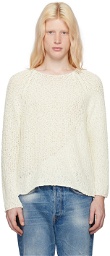 LOW CLASSIC Off-White Raglan Sleeve Sweater