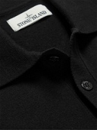 Stone Island - Wool-Blend Polo Shirt - Black