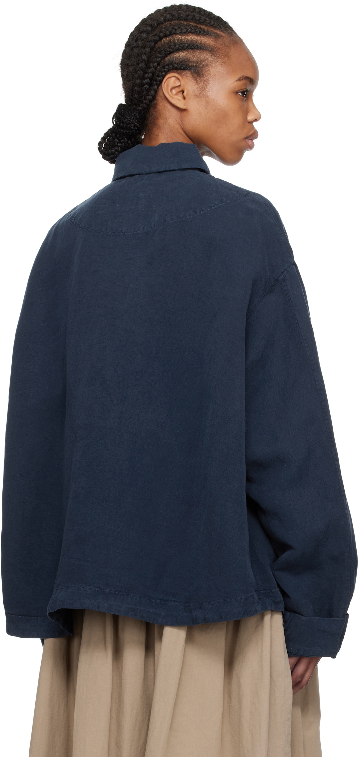 CASEY CASEY Navy Straight Tippy Shirt