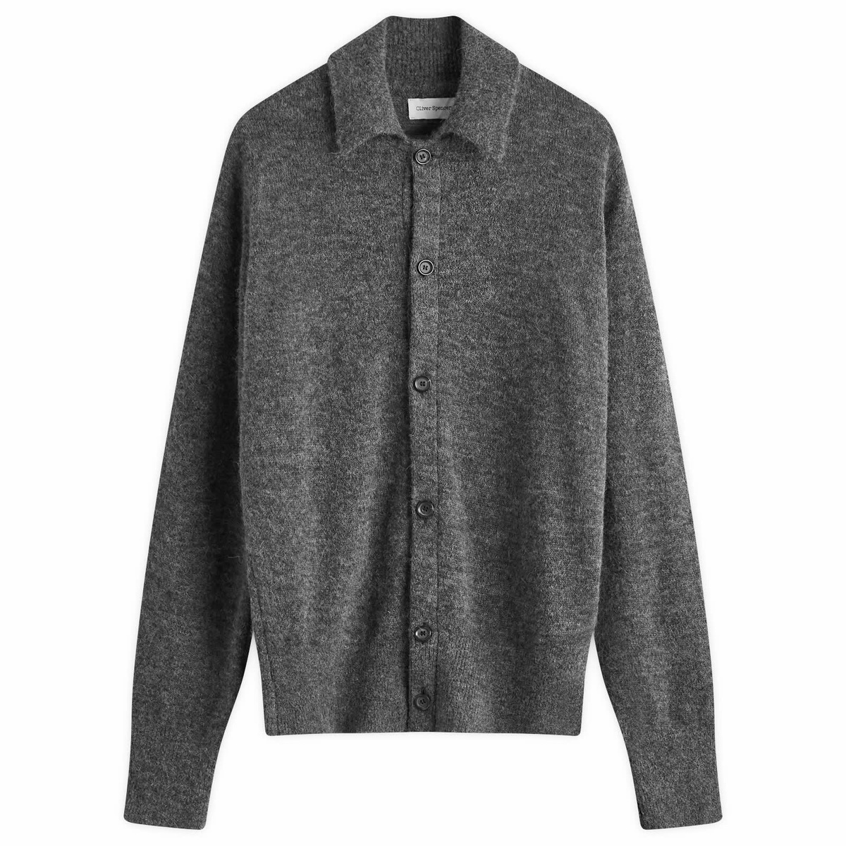 Oliver Spencer Men's Britten Knit Cardigan in Grey