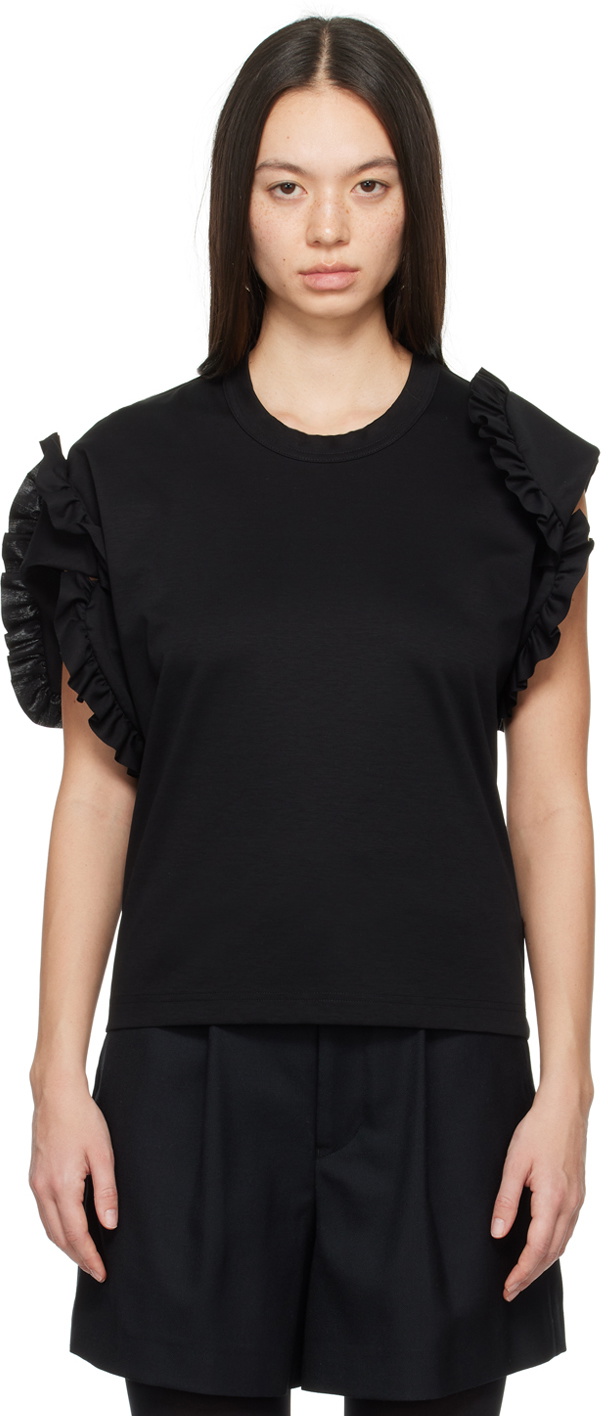 Noir Kei Ninomiya Black & White Check T-Shirt Noir Kei Ninomiya