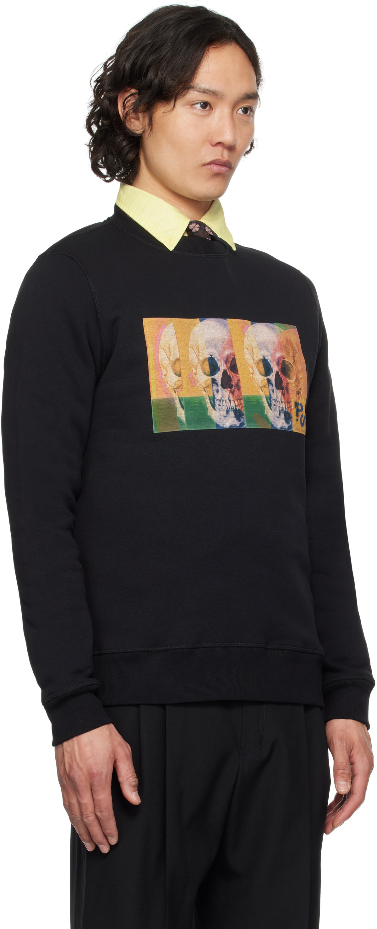 PS by Paul Smith Black Skull Square Sweatshirt