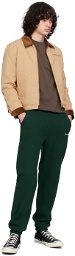 Sporty & Rich Green Embroidered Sweatpants