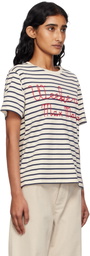 Weekend Max Mara Navy & Off-White Olga T-shirt