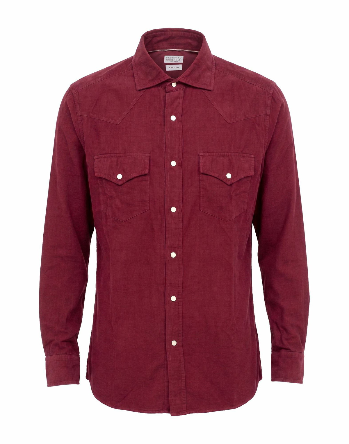 Brunello Cucinelli Mens Shirt Burgundy