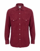 Brunello Cucinelli Mens Shirt Burgundy